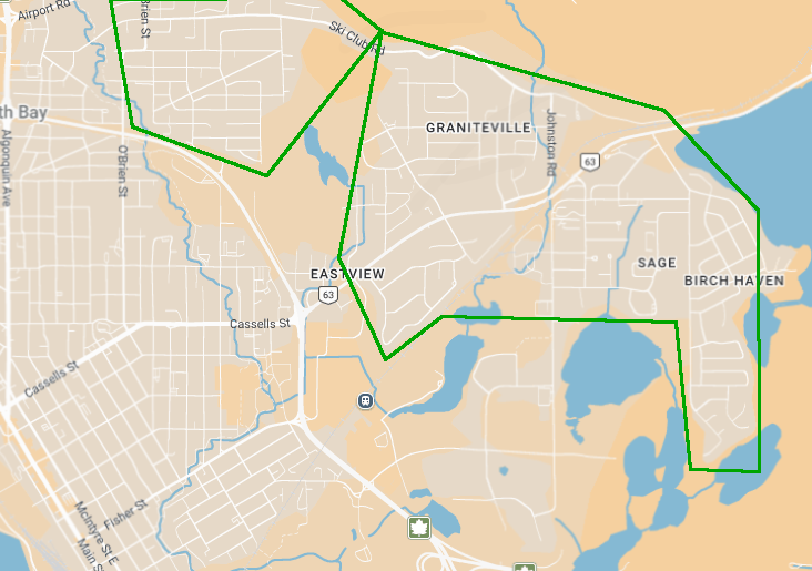 Map of Vassallo Lawn Care service area